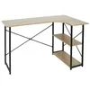 Image de Bureau d'angle effet bois Job noir - Noir