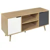Image de Meuble TV 2 portes 2 niches Sven - Naturel clair