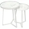 Image de The Home Deco Factory - Set de 2 tables gigognes Wild Blanc