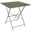 Image de The Home Deco Factory - Table de jardin pliante en métal Palerme Kaki