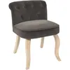 Image de The Home Deco Factory - Fauteuil en velours Eleonor gris anthracite