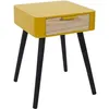 Image de Chevet en bois 1 tiroir Zoran jaune moutarde