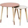 Image de Tables gigognes bicolores Scandi (Lot de 2) Rose