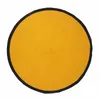 Image de Tapis Rond en Coton "Bord" 120cm Moutarde & Noir