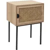 Image de The Home Deco Factory - Chevet en bois 1 porte cannage naturel