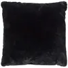 Image de The Home Deco Factory - Coussin imitation fourrure 40 x 40 cm Opulence noir