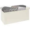 Image de Banc coffre pliable Patchwork gris