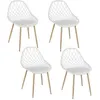 Image de Lot de 4 Chaises Design Malaga 80cm Blanc