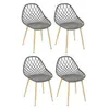 Image de Lot de 4 chaises design "malaga" 80cm gris