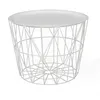 Image de Table filaire en métal blanc 50 cm