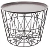 Image de The Home Deco Factory - Table filaire en métal ronde 50 cm taupe