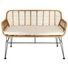 Image de Banc d'Extérieur & Coussin "Surabaya" 116cm Beige