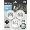 Image de Lot de 3 Lampes à Led "Push" 7cm Blanc