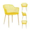 Image de Lot De 4 Fauteuils Exterieur Malaga Jaune M4