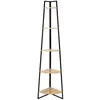 Image de Étagère d'Angle Design "Petro" 180cm Noir & Marron