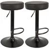 Image de Tabouret de bar hauteur réglable Mumford (Lot de 2) noir