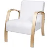 Image de The Home Deco Factory - Fauteuil assise en tissu bouclette Hella