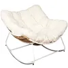 Image de The Home Deco Factory - Fauteuil assise en tissu bouclette Odin