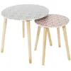 Image de The Home Deco Factory - Tables gigognes en bois Patio (Lot de 2)