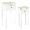Image de Lot de 2 sellettes avec tiroir en MDF Victoria