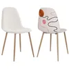 Image de Chaise pieds imitation bois Poésie (Lot de 2)