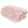 Image de The Home Deco Factory - Plaid en polyester imitation fourrure nid d'abeille Opulence 120 x 150 cm
