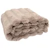 Image de Plaid Imitation Fourrure "Opulence" 120x150cm Taupe