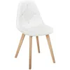 Image de Chaise scandinave patchwork blanc