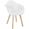 Image de Fauteuil scandinave patchwork blanc