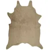 Image de Tapis en fausse fourrure Peau de bête 120 x 2 x 158 cm taupe