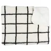 Image de Plaid Sherpa à Carreaux "Crush" 130x160cm Blanc