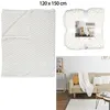 Image de Plaid Effet Chevron Creme 120x150cm M8