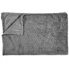 Image de Plaid Flanelle Embosse "Roméo" 150x200cm Gris Foncé