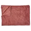 Image de Plaid Flanelle Embosse "Roméo" 120x150cm Terracotta
