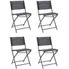 Image de Lot de 1 chaise GENERIQUE exterieur pliable en metal H. 80 cm gris