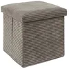 Image de Pouf Coffre Pliable Côtelé "Scott" 38cm Taupe