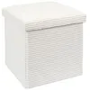 Image de Pouf Coffre Pliable Côtelé "Scott" 38cm Beige