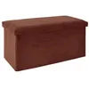 Image de Banc Coffre Pliable Côtelé "Scott" 76cm Terracotta