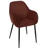 Image de Fauteuil velours côtelé Scott terracotta - Terracotta - Home déco factory