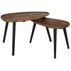 Image de Lot de 2 Tables Basses Gigognes Galet 60cm Marron
