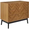Image de Commode Design 3 Tiroirs "Felix" 90cm Marron