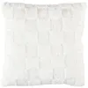 Image de Coussin Déco en Flanelle "Damier" 40x40cm Blanc