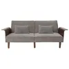 Image de Canape droit en.casa 2 places en velours bois 90 x 205 x 83 cm