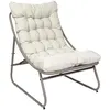 Image de The Home Deco Factory - Fauteuil détente de jardin en métal Dolce vita beige