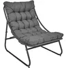 Image de The Home Deco Factory - Fauteuil détente de jardin en métal Dolce vita gris