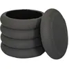 Image de Pouf 2 en 1 en tissu coloré Atome gris foncé