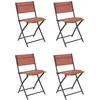 Image de Lot de 4 chaise GENERIQUE exterieur non empilable pliable H. 80 cm en polypropylene