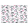 Image de Tissu coton enfant eucalyptus vendu au mètre(...) - eucalyptus rose