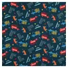 Image de Tissu enfant coton bus vendu au mètre(...) - Bleu