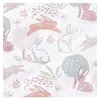 Image de Tissu enfant matelassé lièvres et lapins vendu au mètre(...) - Blanc